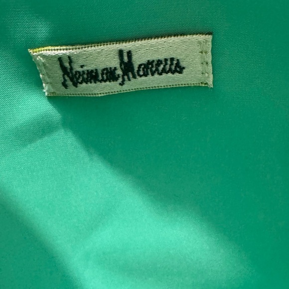 Womens Neiman Marcus Multicolor Print Design Raffia Faux LeatherTote Bag - Picture 5 of 5